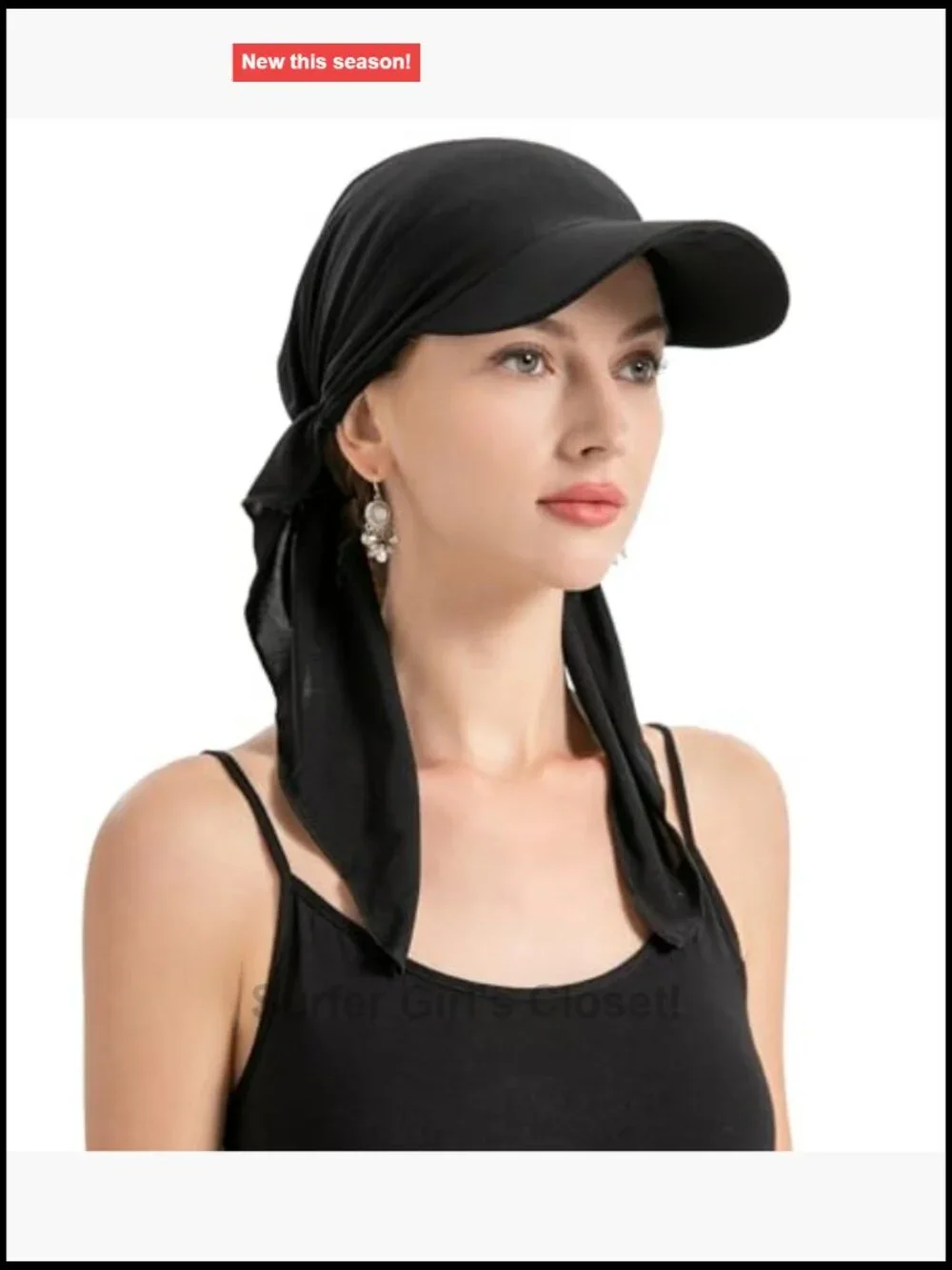 Pre Tied Chemo Headwrap Skull Cap Brim Visor Sun Protection Lightweight